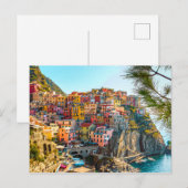 Colorful Italy hillside Zee Houses Briefkaart (Voorkant / Achterkant)