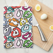 Colorful Jaguar Skin Background Theedoek (Quarter Fold)