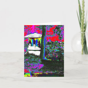 Colorful Japanese Garden Birthday Card Kaart