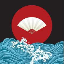 Colorful Japanse Geïnspireerde Canvas tas