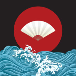 Colorful Japanse Geïnspireerde Canvas tas