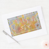 Colorful Jazz Band Rechthoekige Sticker (Envelop)