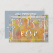 Colorful Jazz Band RSVP Kaartje (Voorkant / Achterkant)