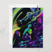 Colorful Jazz Briefkaart (Voorkant / Achterkant)