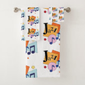 Colorful Jazz Modern Art Design Bad Handdoek (Insitu)