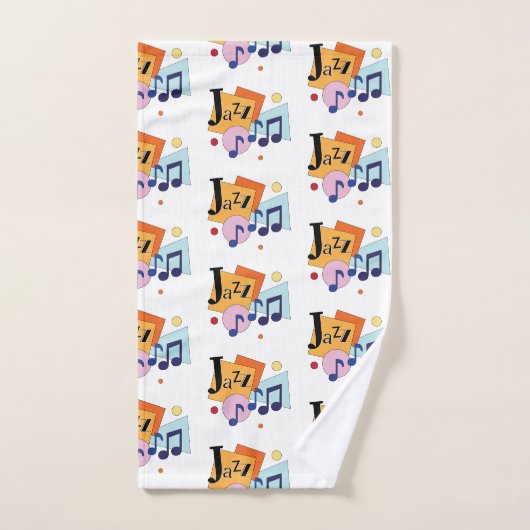 Colorful Jazz Modern Art Design Bad Handdoek (Handdoek)