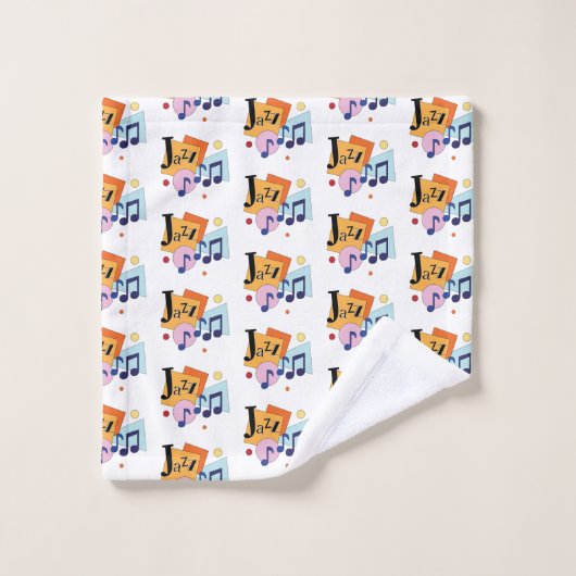 Colorful Jazz Modern Art Design Bad Handdoek (Wasdoekje)