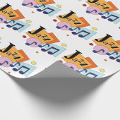 Colorful Jazz Modern Art Design Cadeaupapier (Hoek)