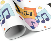 Colorful Jazz Modern Art Design Cadeaupapier (Rol Hoek)