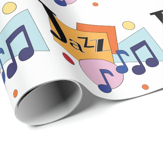 Colorful Jazz Modern Art Design Cadeaupapier (Rol Hoek)