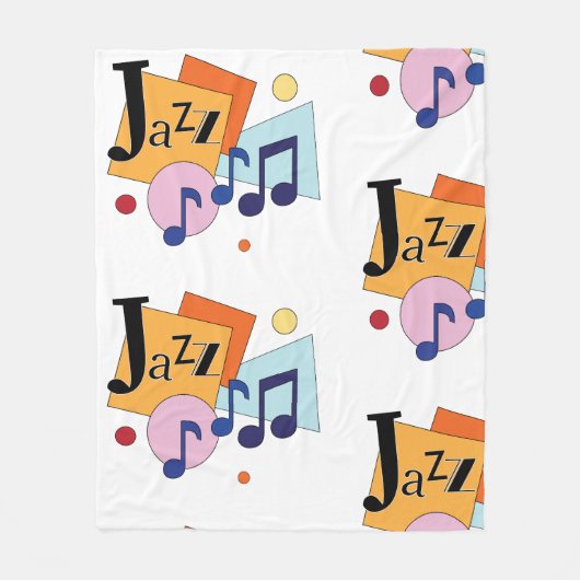 Colorful Jazz Modern Art Design Fleece Deken (Voorkant)