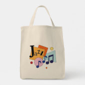 Colorful Jazz Modern Art Design Tote Bag (Achterkant)