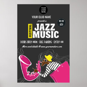 Colorful Jazz Music Festival voegt logo gepersonal Poster