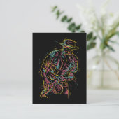 Colorful Jazz Player-briefkaart Briefkaart (Staand voorkant)