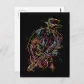 Colorful Jazz Player-briefkaart Briefkaart (Voorkant / Achterkant)