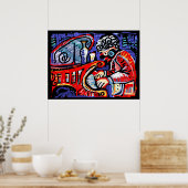 *Colorful Jazz* Poster (Keuken)