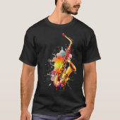 Colorful Jazz Saxophone T-shirt (Voorkant)