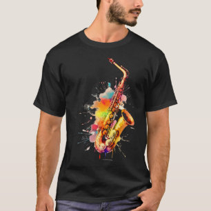 Colorful Jazz Saxophone T-shirt