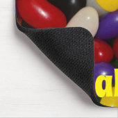 Colorful Jelly Bean Design met aangepaste naam Muismat (Hoek)