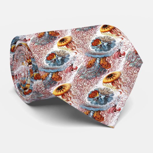 Colorful Jelly Fish Mannen Stropdas (Opgerold)