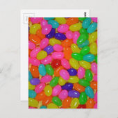 Colorful jellybean snoep briefkaart (Voorkant / Achterkant)