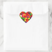 Colorful jellybean snoep hart sticker (Tas)