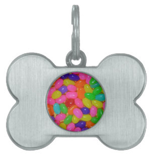 Colorful jellybean snoep huisdieren naamplaatje