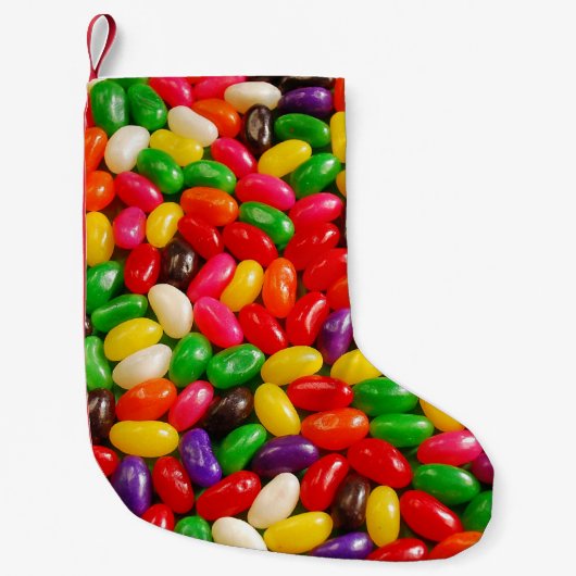 Colorful jellybean snoep kleine kerstsok (Voorkant)