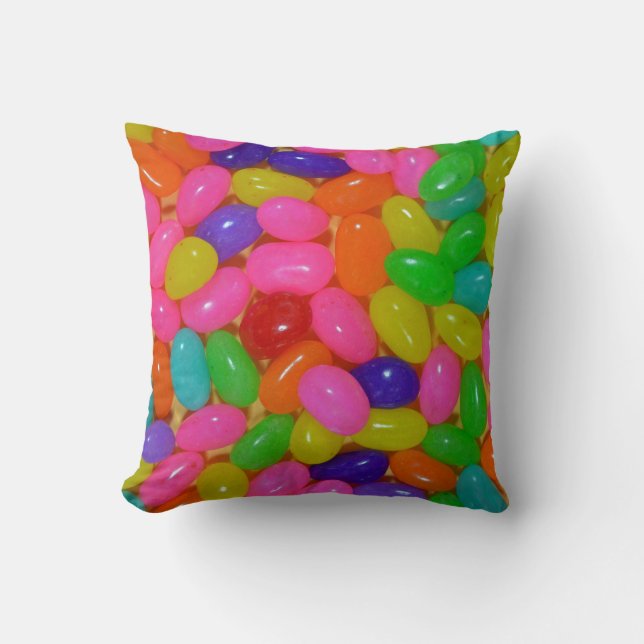 Colorful jellybean snoep kussen (Voorkant)