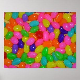 Colorful jellybean snoep poster