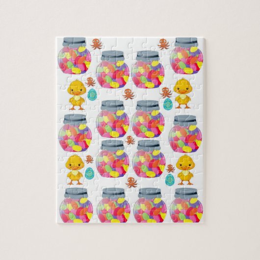 Colorful Jellybeans Jigzaag Puzzle Legpuzzel (Verticaal)