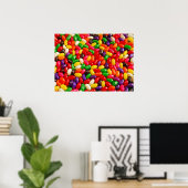 Colorful jellybeans snoep print poster (Thuiskantoor)