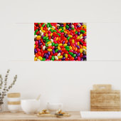 Colorful jellybeans snoep print poster (Keuken)
