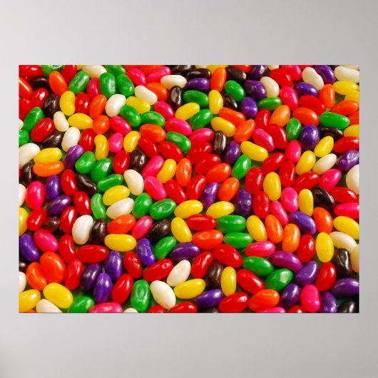 Colorful jellybeans snoep print poster (Voorkant)