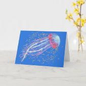 Colorful Jellyfish Birthday Kaart (Gele Bloem)
