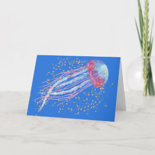 Colorful Jellyfish Birthday Kaart
