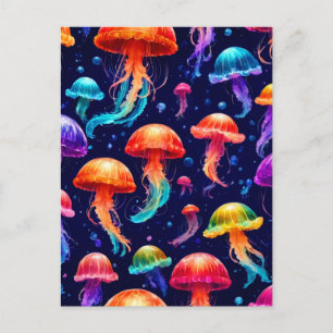 Colorful Jellyfish Briefkaart