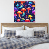 Colorful Jellyfish Canvas Afdruk (Insitu (Slaapkamer))