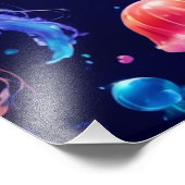 Colorful Jellyfish Foto Afdruk (Hoek)