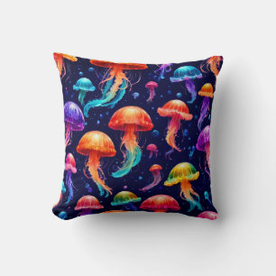 Colorful Jellyfish Kussen