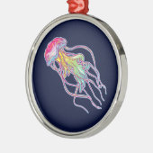 Colorful Jellyfish Metalen Ornament (Links)