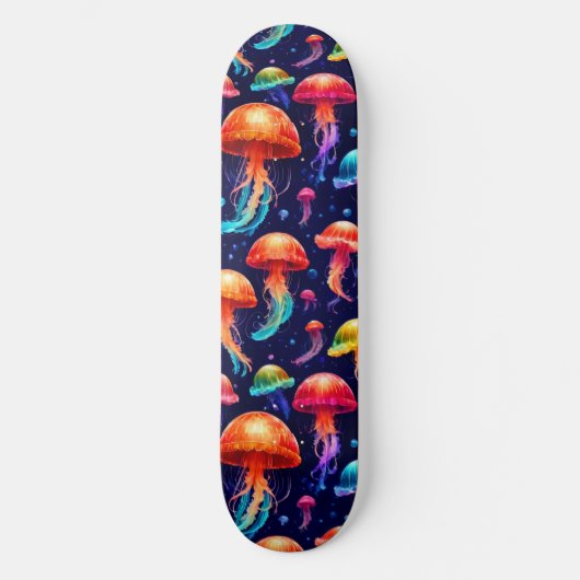 Colorful Jellyfish Persoonlijk Skateboard (Voorkant)