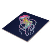 Colorful Jellyfish Tegeltje (Zijkant)