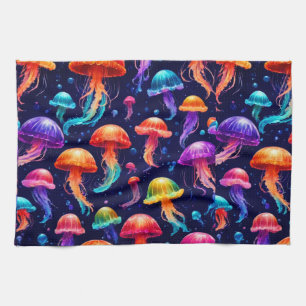 Colorful Jellyfish Theedoek
