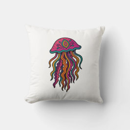 Colorful Jellyfish Throw Pillow Kussen