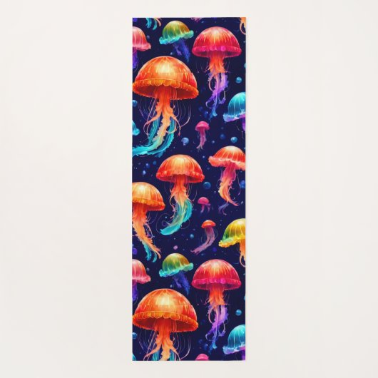 Colorful Jellyfish Yogamat (Achterkant)