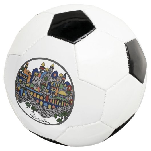 Colorful Jerusalem-keramiek Voetbal (Drie kwart)