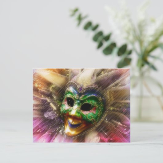 Colorful Jester Briefkaart (Staand voorkant)