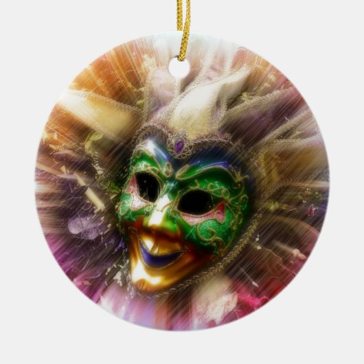 Colorful Jester Keramisch Ornament (Voorkant)