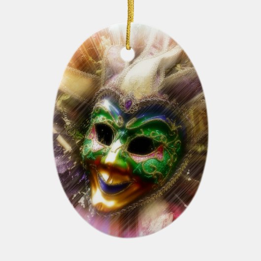 Colorful Jester Keramisch Ornament (Voorkant)